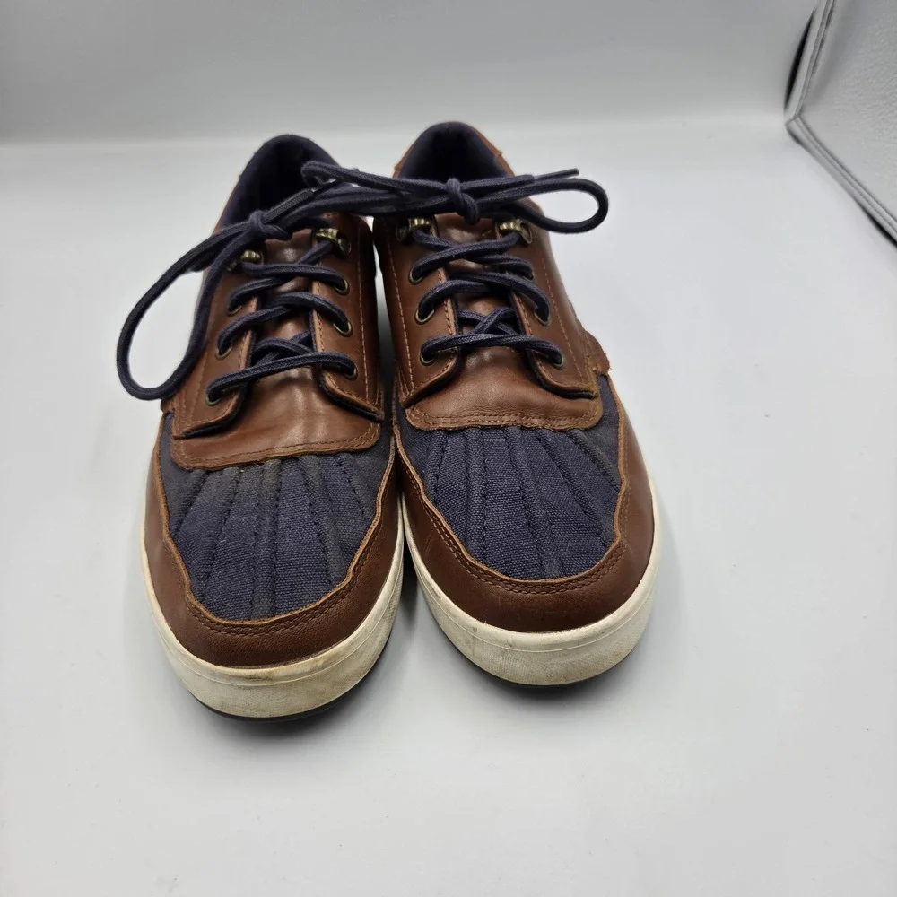 Polo Ralph Lauren Ramiro Canvas Sneaker Deck Shoe Navy Lace-up Nautical 10.5 D